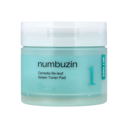 Numbuzin No.1 Centella Re-leaf Green Toner Pad 70pcs./190ml.