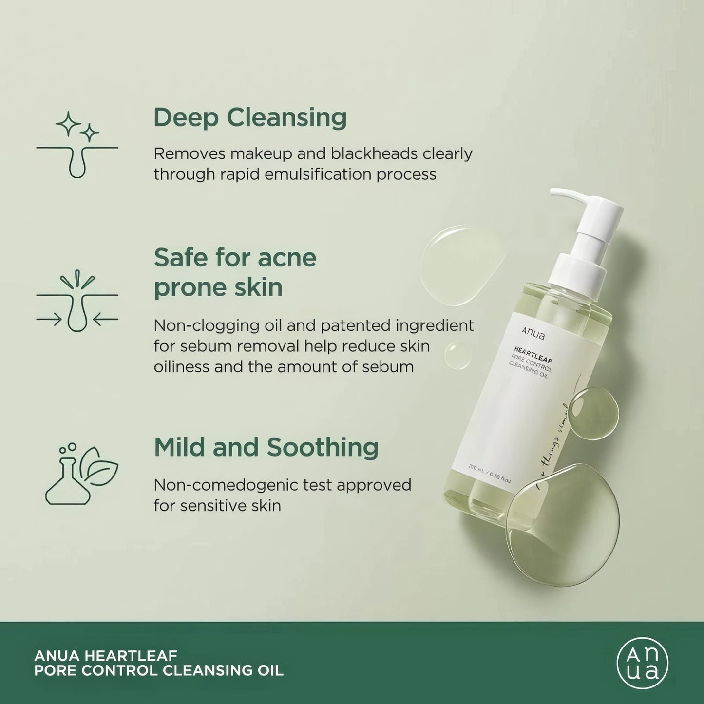 Anua - Heartleaf Pore Control Cleansing Oil - 20ml-Wonder Skin