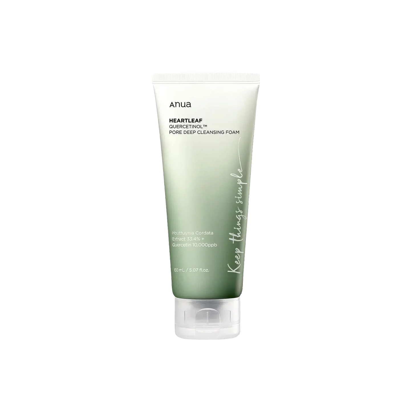 Anua - Heartleaf Quercetinol Pore Deep Cleansing Foam - 150ml-Wonder Skin