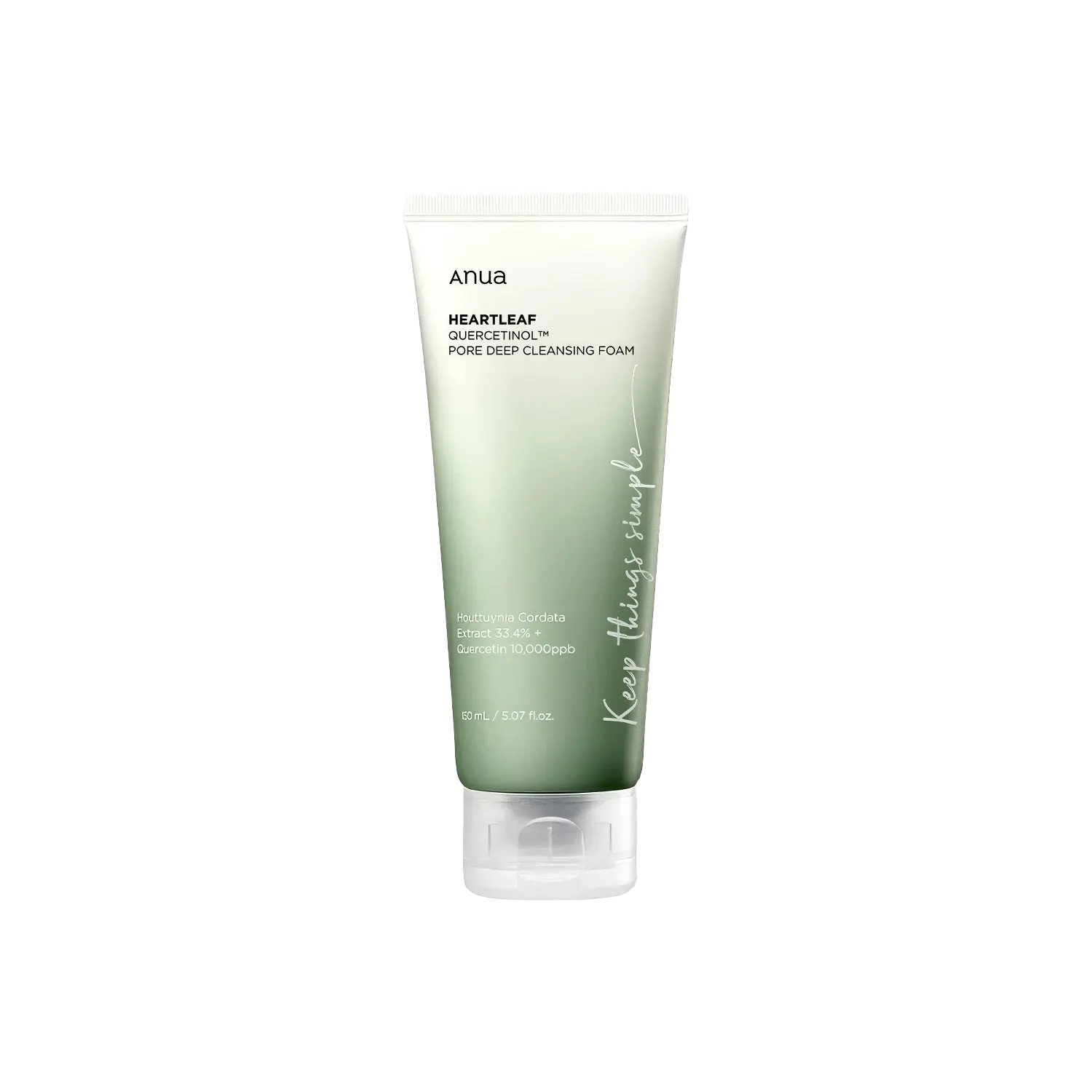 Anua - Heartleaf Quercetinol Pore Deep Cleansing Foam - 150ml-Wonder Skin
