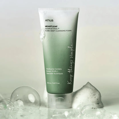 Anua - Heartleaf Quercetinol Pore Deep Cleansing Foam - 150ml-Wonder Skin