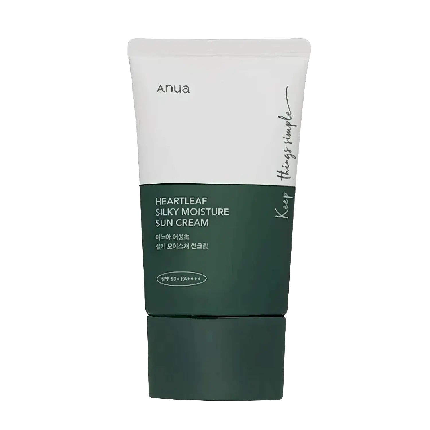 Anua - Heartleaf Silky Moisture Sun Cream SPF50+/PA++++ - 50ml-Wonder Skin