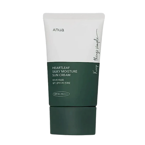 Anua - Heartleaf Silky Moisture Sun Cream SPF50+/PA++++ - 50ml-Wonder Skin