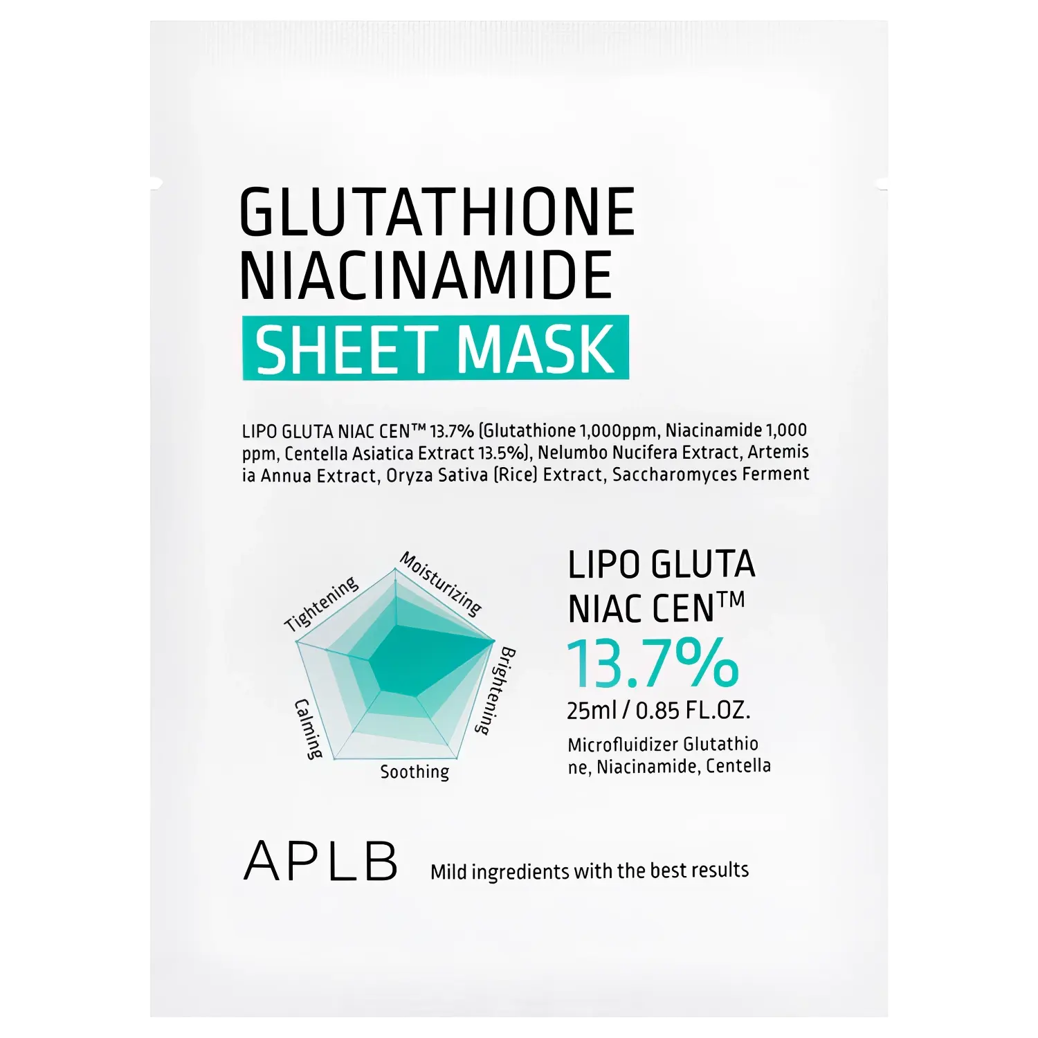 APLB - Glutathione Niacinamide Sheet Mask - 25ml-Wonder Skin