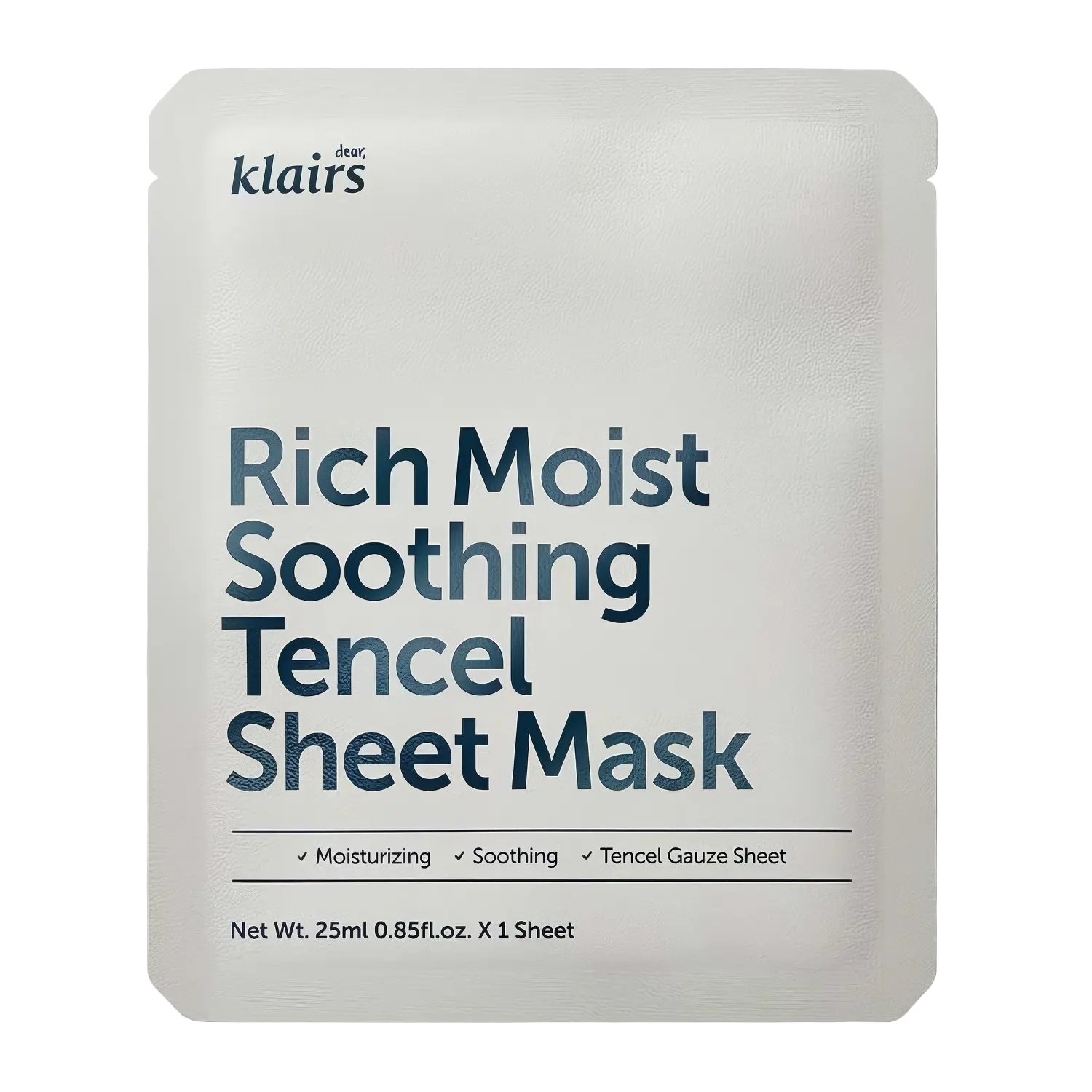 dear, Klairs - Rich Moist Soothing Tencel Sheet Mask - 25ml-Wonder Skin