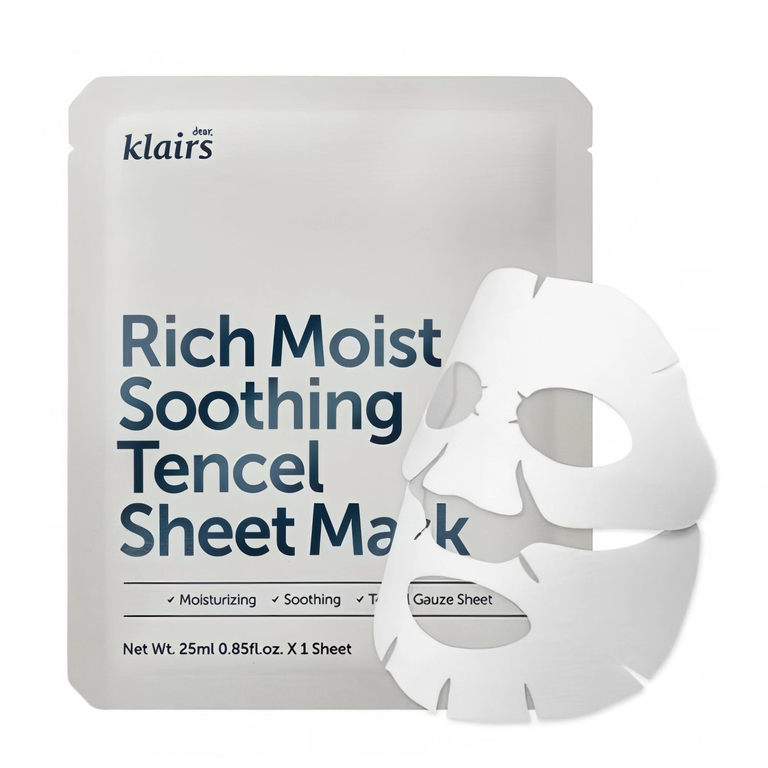 dear, Klairs - Rich Moist Soothing Tencel Sheet Mask - 25ml-Wonder Skin