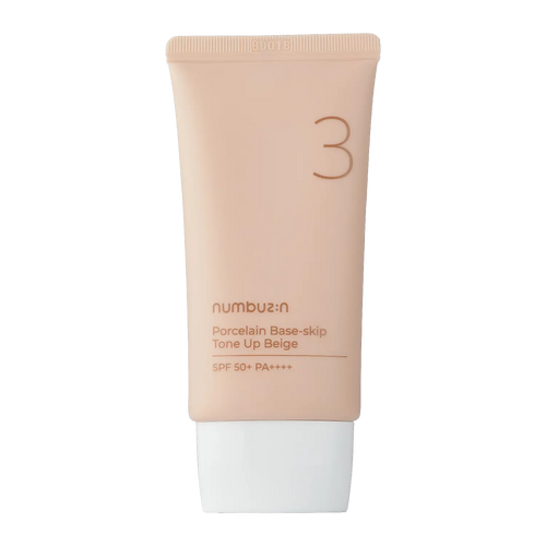 Numbuzin - No.3 Porcelain Base-skip Tone Up Beige SPF50+ PA++++ - 50ml-Wonder Skin