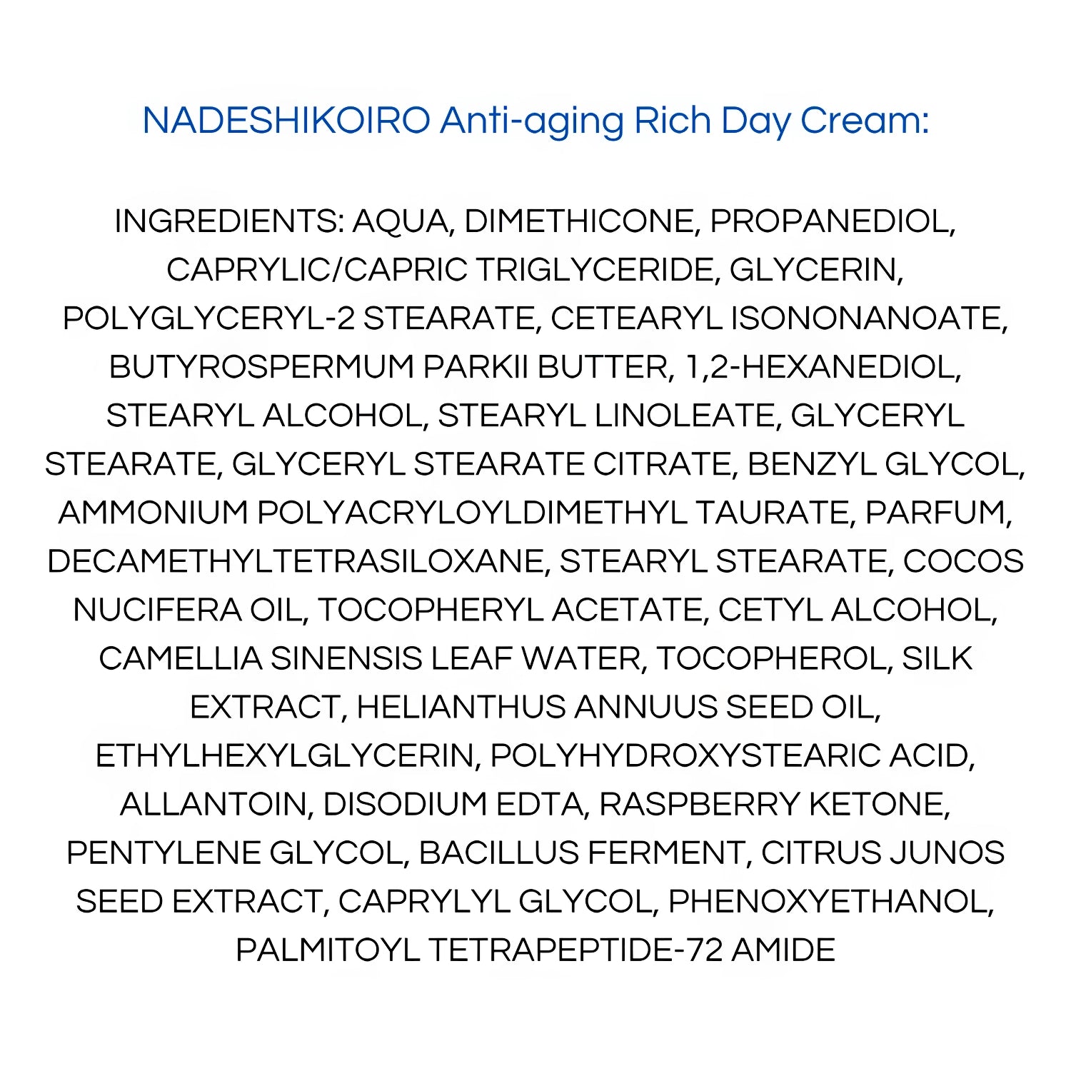 Onshindo Osaka - Nadeshikoiro – Rich Face Day Cream (Dry Skin) - 50ml-Wonder Skin