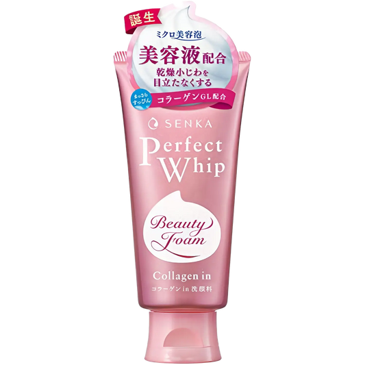 Shiseido Senka - Perfect Whip Face Wash Collagen In - 120g-Wonder Skin